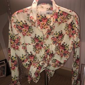 The Laundry Room LA floral button down